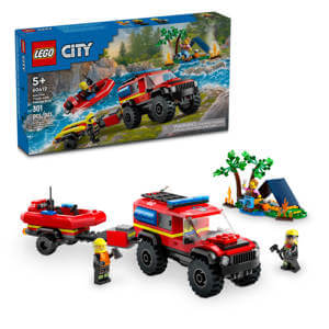 Lego 4x4 Fire Truck with Rescue Boat 60412